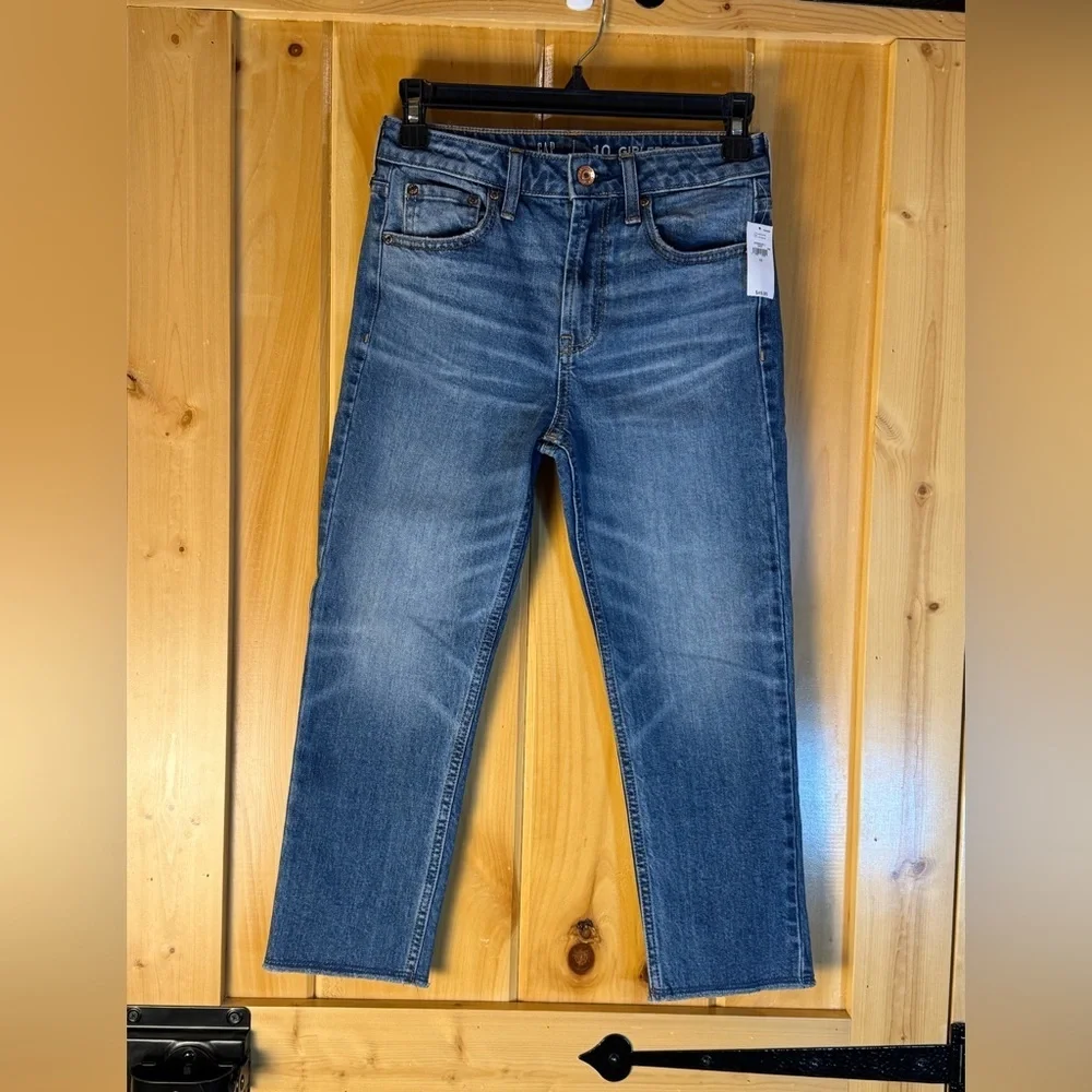 NWT Gap Teens Girlfriend High-Rise Dark Wash Size 10